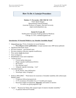 How To Do A Latarjet Procedure