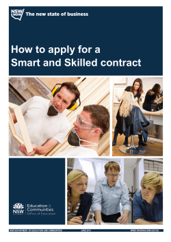 How to apply for a Smart and Skilled contract