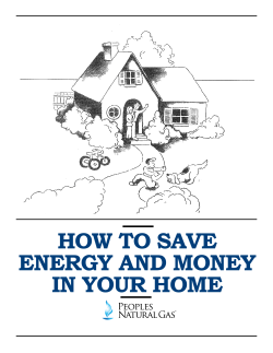HOW TO SAVE ENERGY AND MONEY IN YOUR HOME