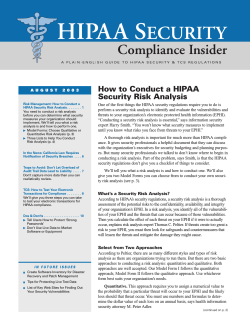 How to Conduct a HIPAA Security Risk Analysis