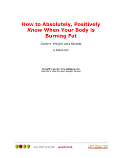 How to Absolutely, Positively Burning Fat Know