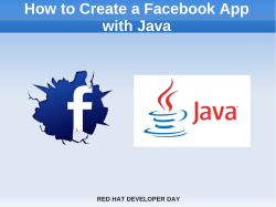 How to Create a Facebook App with Java RED HAT DEVELOPER DAY