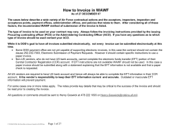 How to Invoice in WAWF