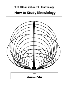How to Study Kinesiology FREE EBook Volume 9 - Kinesiology  Suzanne Tabor