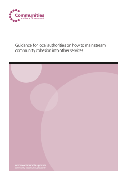 Guidance for local authorities on how to mainstream www.communities.gov.uk community, opportunity, prosperity