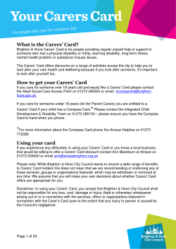 What is the Carers’ Card?