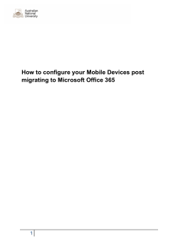 How to configure your Mobile Devices post 1