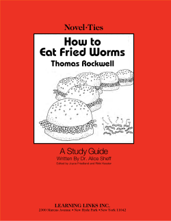 How to Eat Fried Worms Thomas Rockwell Novel
