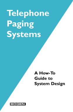 Telephone Paging Systems A How-To