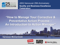 “How to Manage Your Corrective &amp; – Preventative Action Process