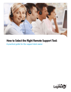 How to Select the Right Remote Support Tool: LogMeInRescue.com