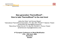 New generation ThermoWood - How to take ThermoWood to the next level