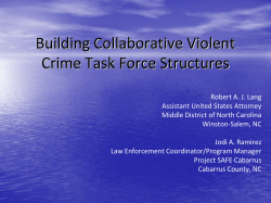 Building Collaborative Violent Crime Task Force Structures