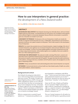 How to use interpreters in general practice: ABstRACt