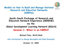 Models on How to Build and Manage National (NRENs)