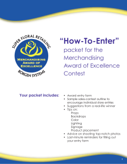 “How-To-Enter” packet for the Merchandising Award of Excellence