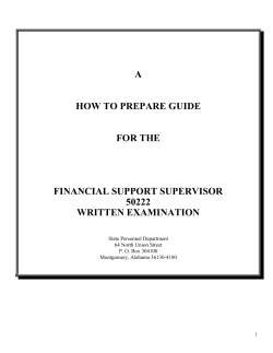 A  HOW TO PREPARE GUIDE FOR THE