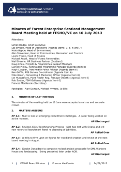 Minutes of Forest Enterprise Scotland Management