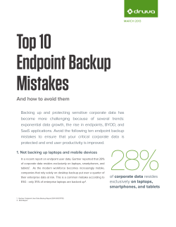 Top 10 Endpoint Backup Mistakes And how to avoid them