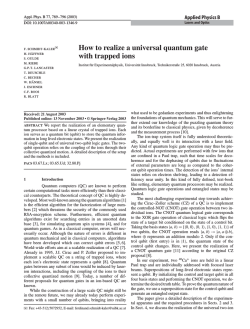 How to realize a universal quantum gate with trapped ions