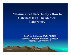 Measurement Uncertainty - How to Calculate It In The Medical Laboratory