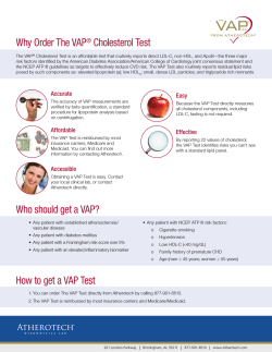 Why Order The VAP Cholesterol Test ®