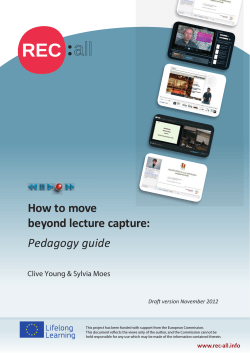 How to move beyond lecture capture:  Pedagogy guide