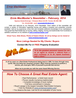 Ernie MacMaster&rsquo;s Newsletter &ndash; February, 2014