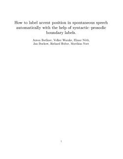 How to label accent position in spontaneous speech boundary labels.