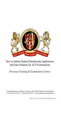 How to Submit Student Membership Applications  Overseas Training &amp; Examination Centres