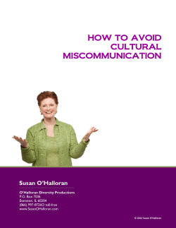 HOW TO AVOID CULTURAL MISCOMMUNICATION