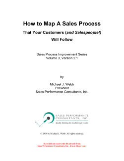How to Map A Sales Process and Salespeople!) Will Follow