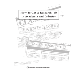 How To Get A Research Job in Academia and Industry
