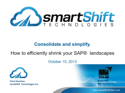 How to efficiently shrink your SAP®  landscapes Consolidate and simplify.