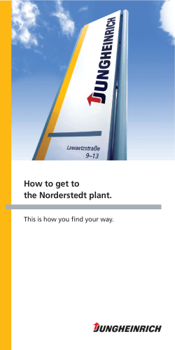 How to get to the Norderstedt plant.