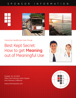 Best Kept Secret: How to get out of Meaningful Use Meaning