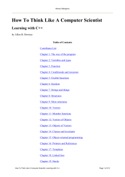 How To Think Like A Computer Scientist Learning with C++