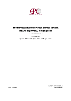 The European The European External Action Service at work