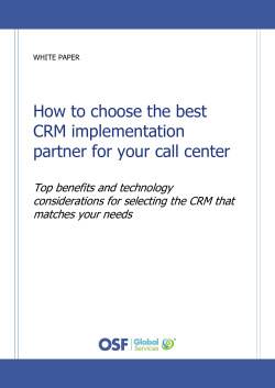 How to choose the best CRM implementation partner for your call center