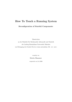 How To Touch a Running System Reconfiguration of Stateful Components