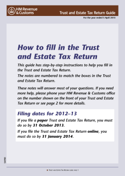 How to fill in the Trust and Estate Tax Return