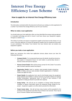 How to apply for an interest free Energy-Efficiency Loan Introduction