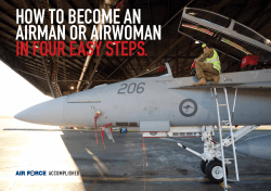 HOW TO BECOME AN AIRMAN OR AIRWOMAN IN FOUR EASY STEPS. 1