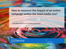 How to measure the impact of an online //