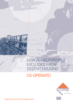 CO-OPERATE! HOW TO HELP PEOPLE EXCLUDED FROM