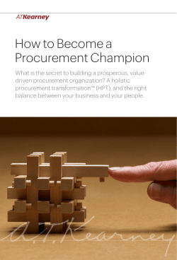 How to Become a Procurement Champion