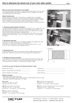 How to determine the thread size of your main lathe... Page 1