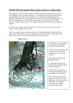ZOOM MTB Mechanical Disc brakes and how to adjust them.