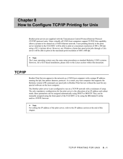 Chapter 8 How to Configure TCP/IP Printing for Unix