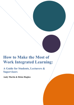 How to Make the Most of Work Integrated Learning: Supervisors